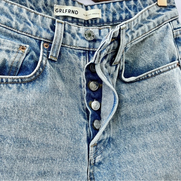 GRLFRND | THE KAROLINA HIGH RISE JEAN STRAIGHT CROP IN LARCHMONT WASH SIZE 25 - Picture 5 of 9